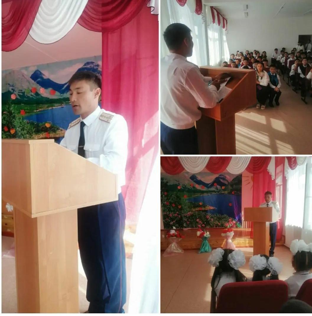 Ауыл участкелік полициясы оқушыларға түсіндірме жұмыстарын өткізу сәті