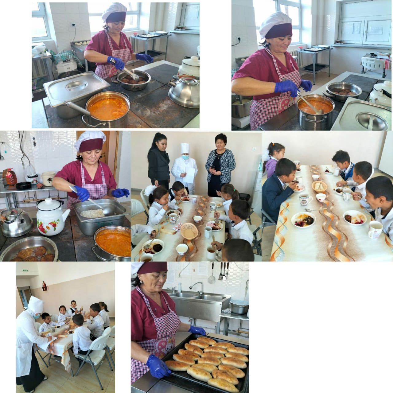 Мектеп асханасында тамақтың жасалу барысы